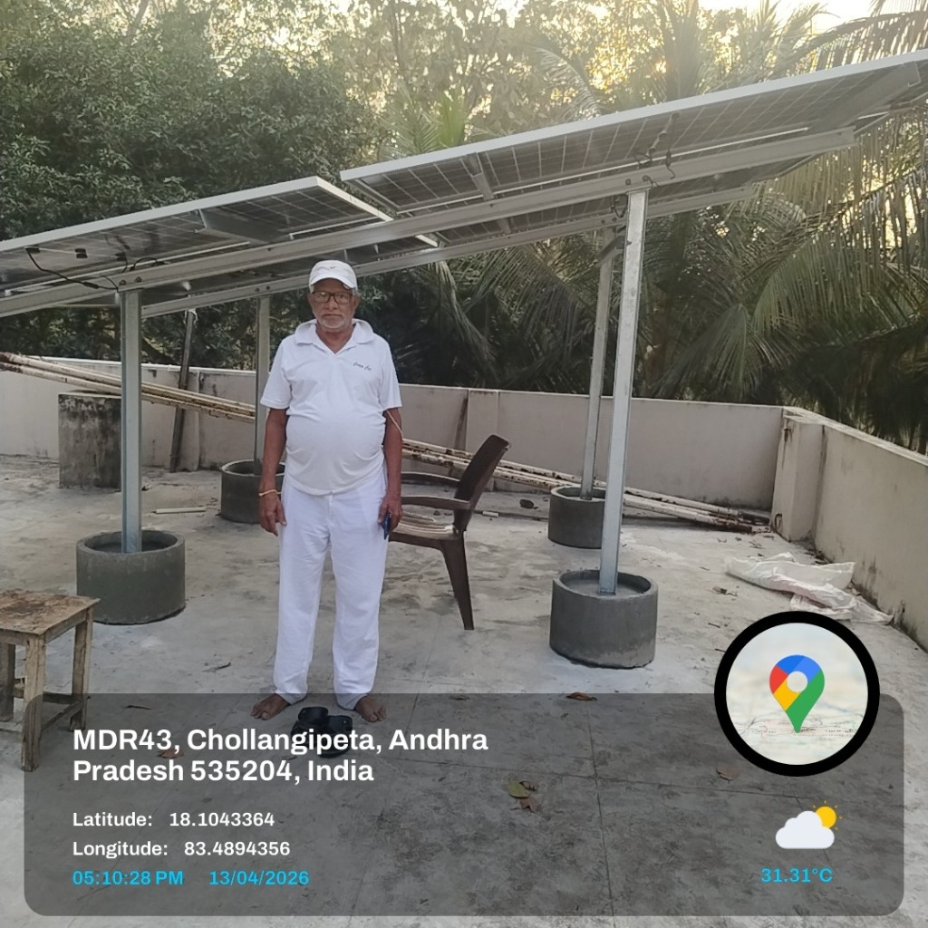 Live Solar Installation - MDR43, Chollangipeta, Andhra Pradesh