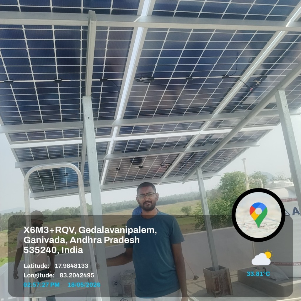 Live Solar Installation - Gedalavanipalem, Ganivada