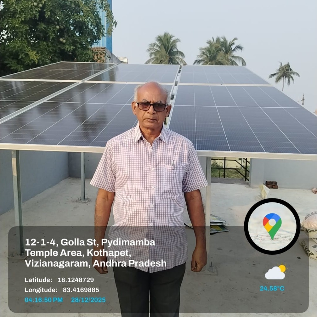 Live Solar Installation - Golla St, Pydimamba Temple Area, Kothapet