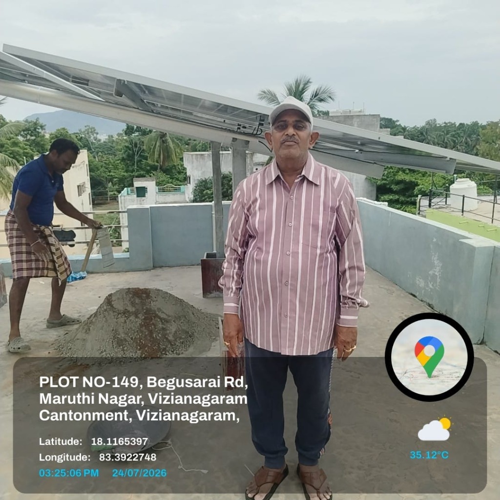 Live Solar Installation - Maruthi Nagar, Vizianagaram Cantonment