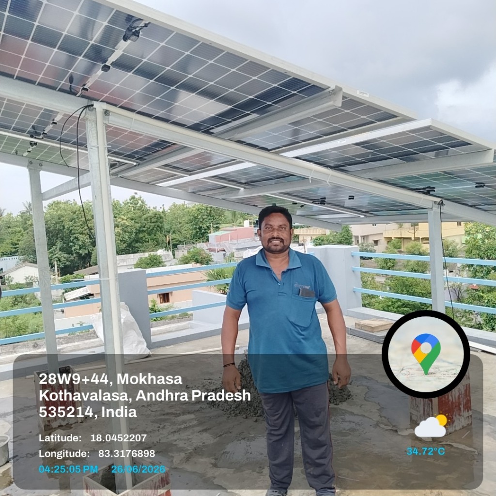 Live Solar Installation - Mokhasa Kothavalasa, Andhra Pradesh