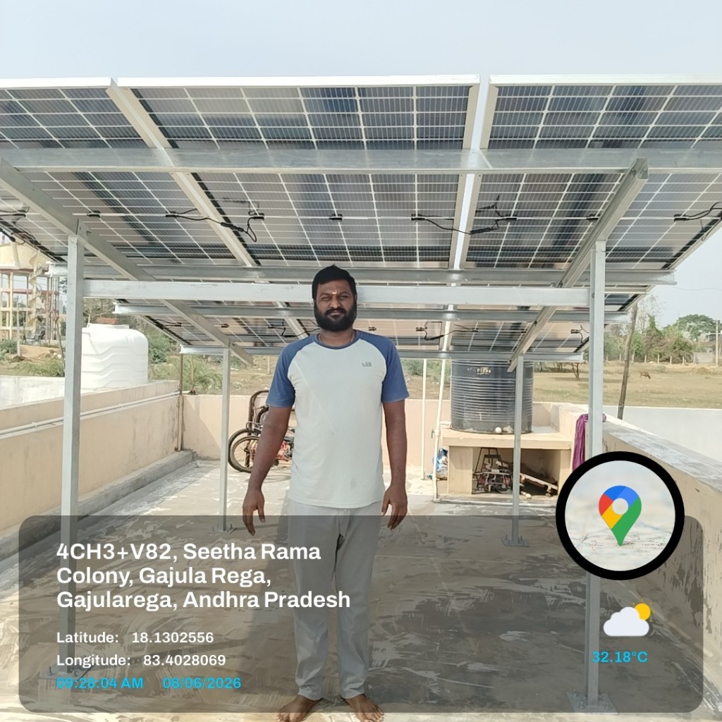 Live Solar Installation - Seetha Rama Colony, Gajula Rega