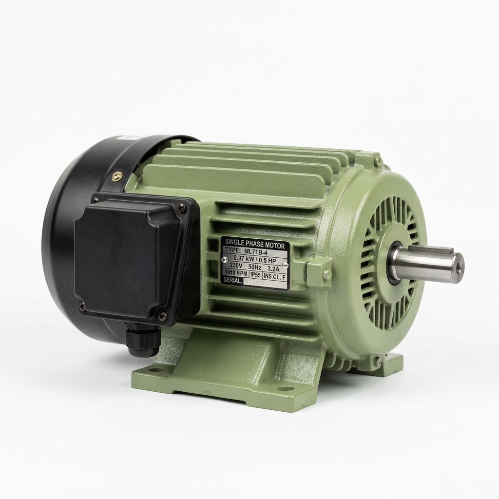 0.37 KW 0.5 HP 220 V Single Phase Electric Motor, 1500 Rpm